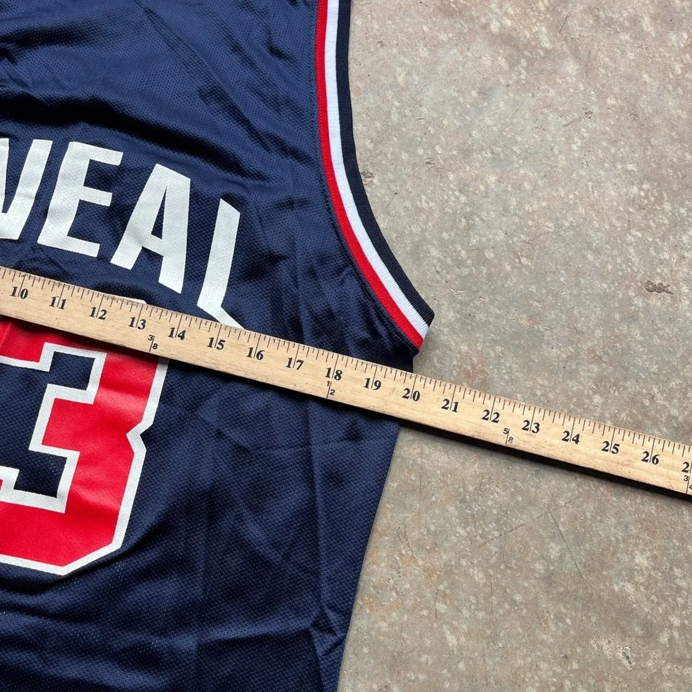 Vintage Champion Shaq O'Neal USA Basketball Jersey 13 Navy Mens 44 Large 90s - Picture 6 of 7